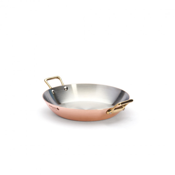 Copper baking dish INOCUIVRE Ø24cm brass handles