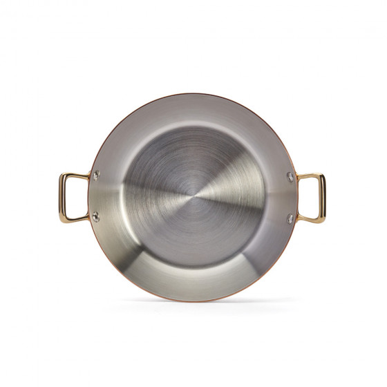 Servierpfanne Kupfer-Edelstahl INOCUIVRE Ø24cm mit Messinggriffen