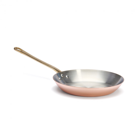 Bratpfanne Kupfer-Edelstahl INOCUIVRE Ø28cm mit Messinggriff