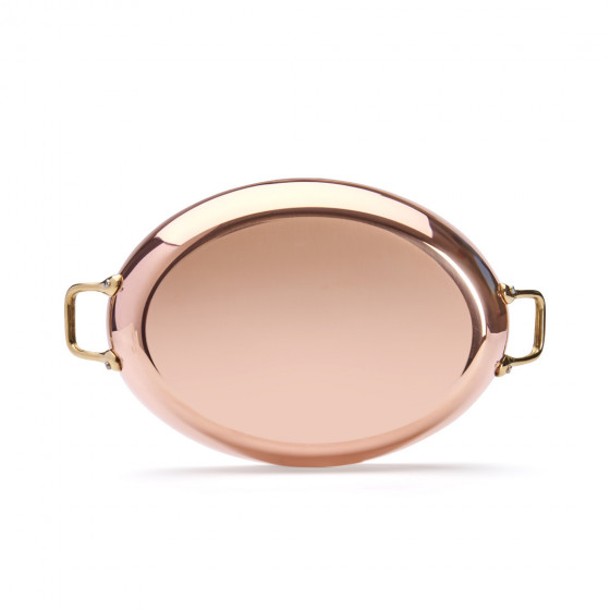 Copper pan INOCUIVRE Ø32cm brass handles