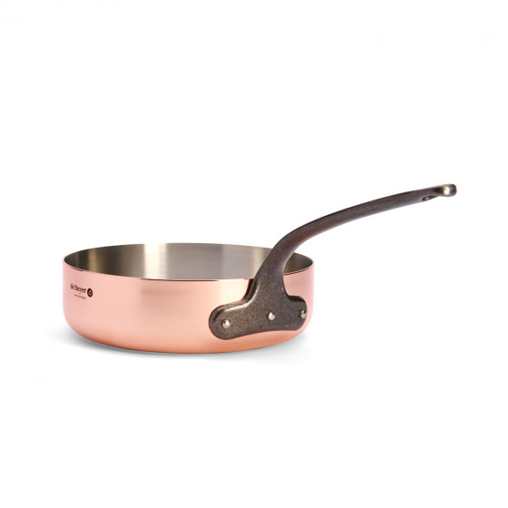 Copper sauté-pan INOCUIVRE Ø24cm cast-iron handle
