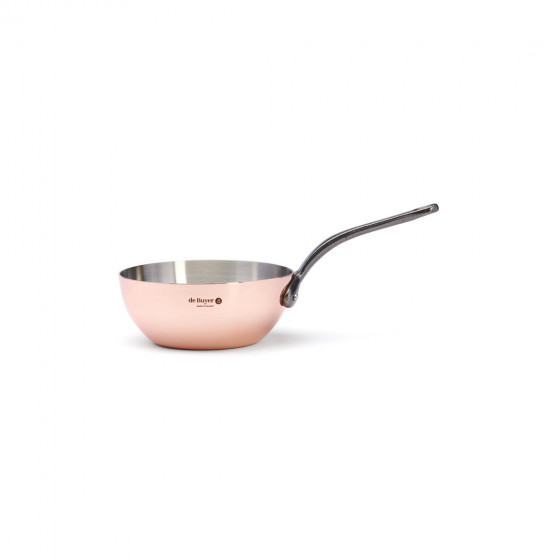 Copper conical sauté-pan INOCUIVRE Ø16cm cast-iron handle