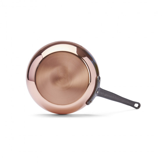 Konische Sauteuse Kupfer-Edelstahl INOCUIVRE Ø20cm mit Gusseisengriff