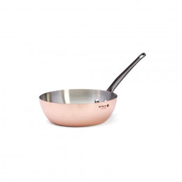 Konische Sauteuse Kupfer-Edelstahl INOCUIVRE Ø24cm mit Gusseisengriff