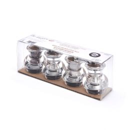 Coffret de 4 moulins avec manivelle acrylique transparent 7 cm BOOGIE
