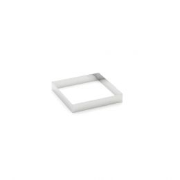 Cercle à tarte carré inox perforé bord droit ht 2cm