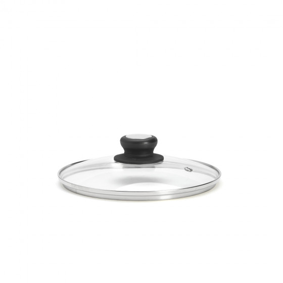 Glass lid with bakelite/stainless steel knob Ø24cm