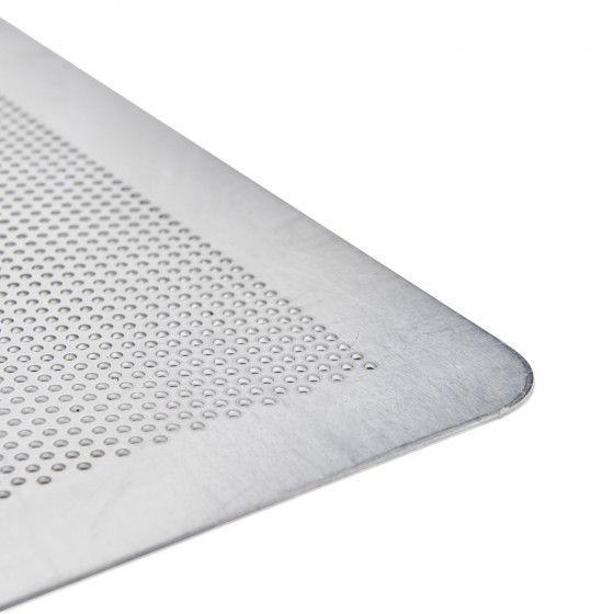 Backblech Alu Perforiert Flach ohne Ränder 53x32,5cm