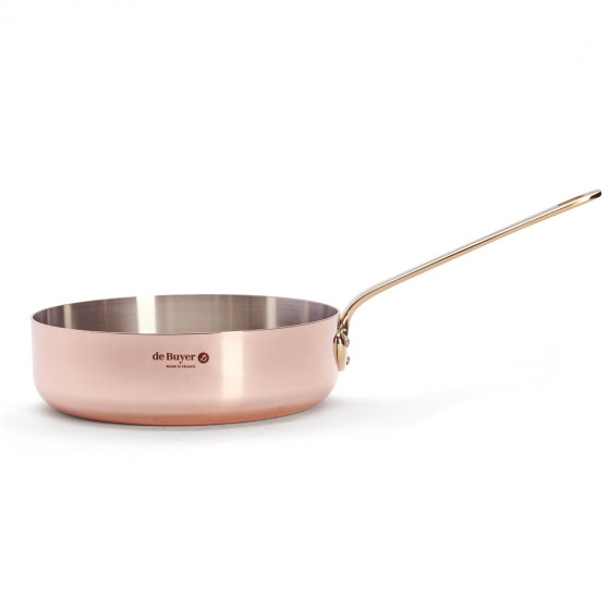 Copper sauté-pan INOCUIVRE Ø24cm brass handle