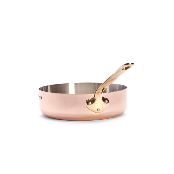 Sauteuse Kupfer-Edelstahl INOCUIVRE Ø24cm mit Messinggriff