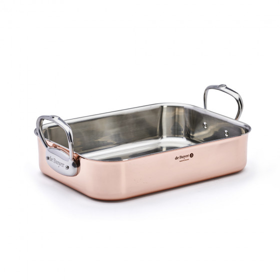 Copper roasting-pan INOCUIVRE 41x27x8cm