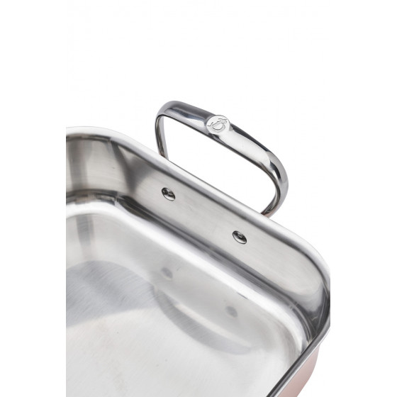 Copper roasting-pan INOCUIVRE 41x27x8cm