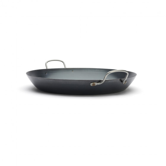 Paella-Pfanne 2 Griffen Blaustahl Ø42cm