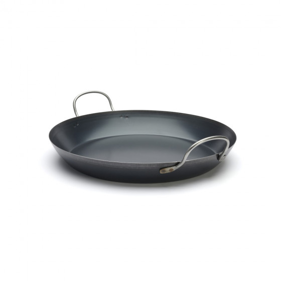 Paella-Pfanne 2 Griffen Blaustahl Ø47cm