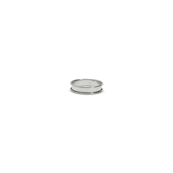 Perforierter Tortenring Edelstahl gerollter Rand  Ø8cm H.2cm