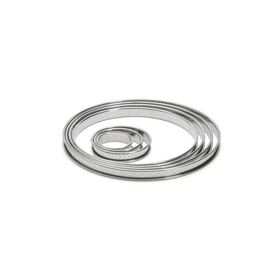 Perforierter Tortenring Edelstahl gerollter Rand  Ø26cm H.2cm