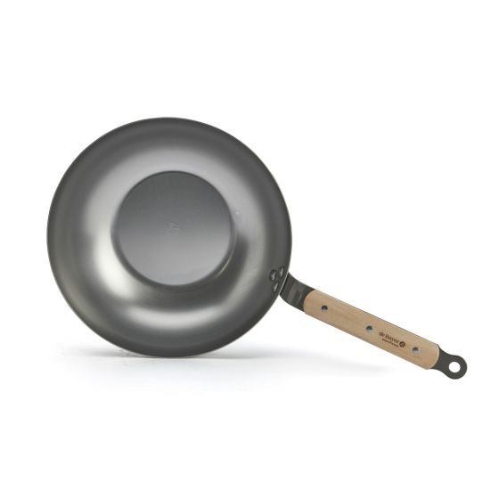 Gewölbter Wok mit Griff aus Eisen MINERAL B BOIS Ø32cm