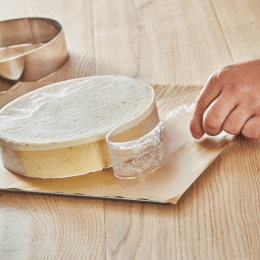 Démoulage facile grâce au ruban pâtissier