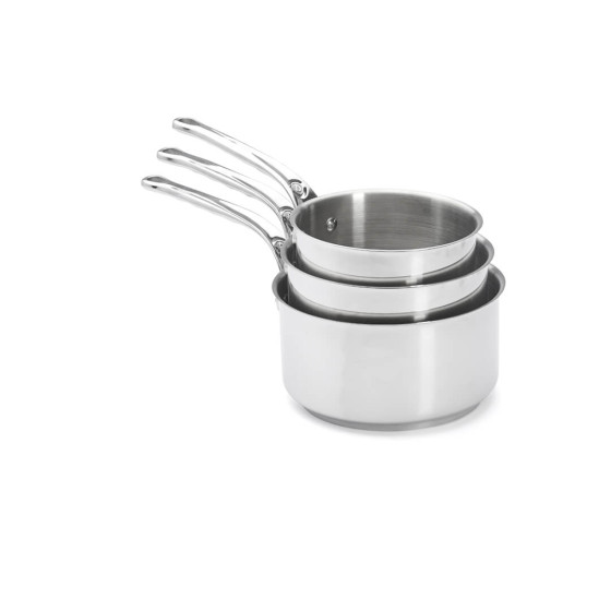 Lot de 3 Casseroles en inox MILADY Ø16-18-20 cm