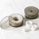 Box of 9 Fluted Round Cutters in Polyamid