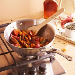 Removable rounded Stainless Steel Saute Pan ALCHIMY LOQY Ø24cm