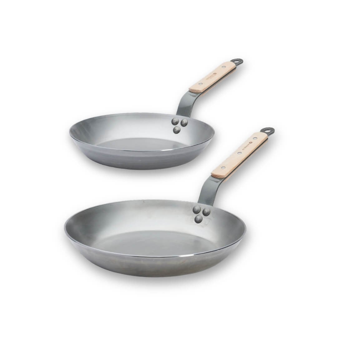 2er-Set Stahlpfannen MINERAL B BOIS