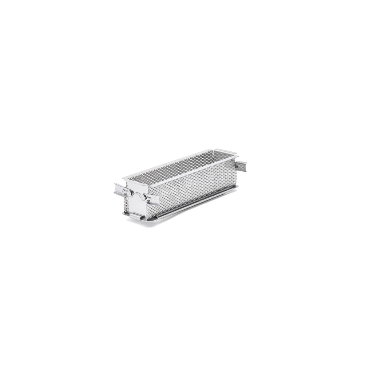 Perforated stainless steel Pâté en croûte Mould GEOFORME 24x5x6cm