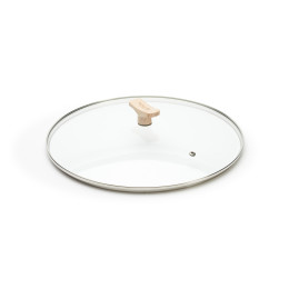 Universal glass lid with wooden handle Ø32cm