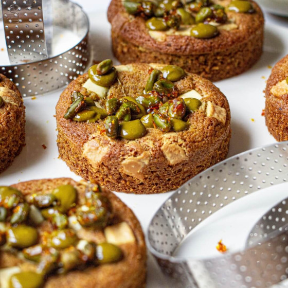 Perforated stainless steel tart ring VALRHONA Ø5,5cm H.3,5cm