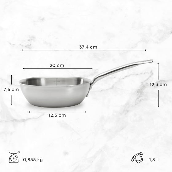 Konische Sauteuse Edelstahl ALCHIMY Ø20cm