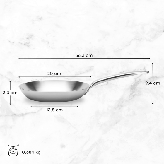 Bratpfanne Edelstahl ALCHIMY Ø20cm