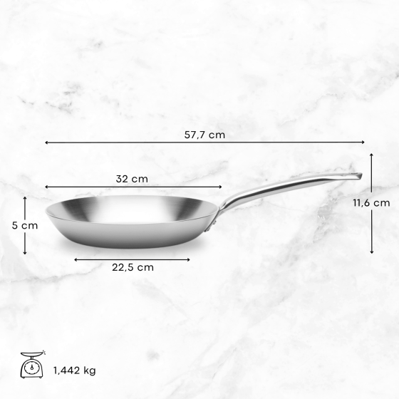 Stainless steel frying pan ALCHIMY Ø32cm