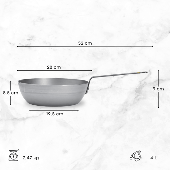 Steel deep country pan MINERAL B Ø28cm