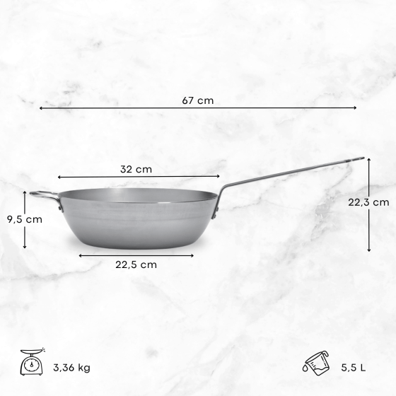 Eisen-Bauernpfanne MINERAL B Ø32cm