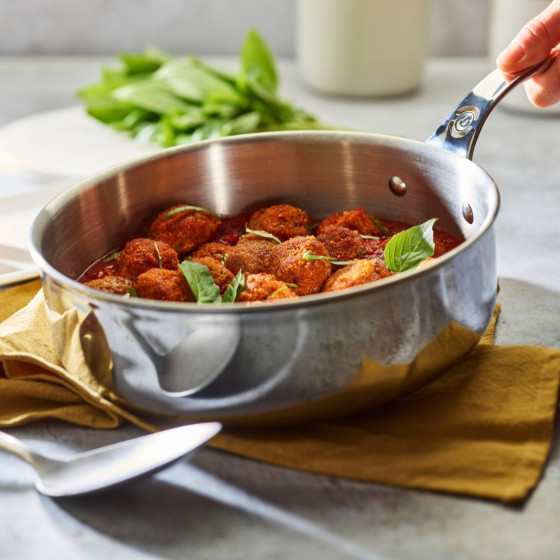 Sauteuse bord droit en inox AFFINITY Ø20cm