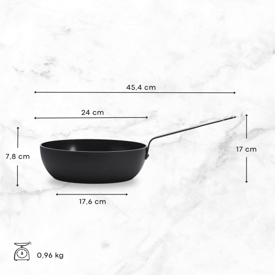 Non-stick Ceramic Curved Sauté-pan CERANOA Ø24cm