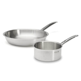 Duo casserole Ø20cm et poêle Ø28cm inox PRIM'APPETY