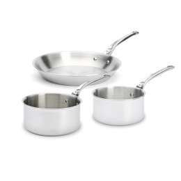 Trio poêle Ø28cm + casseroles Ø16-20cm inox AFFINITY