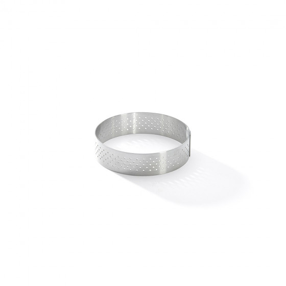 Set mit 4 Perforierte Tortenringe Edelstahl VALRHONA Ø8,5cm H.2cm