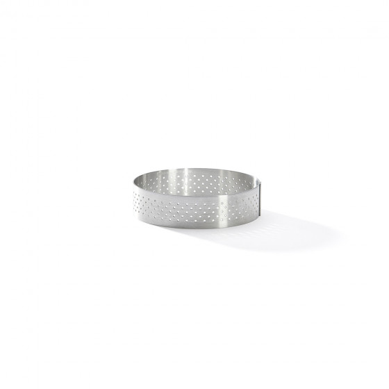 Set mit 4 Perforierte Tortenringe Edelstahl VALRHONA Ø7,5cm H.2cm