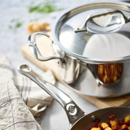 Stainless steel stewpan with lid AFFINITY Ø28cm