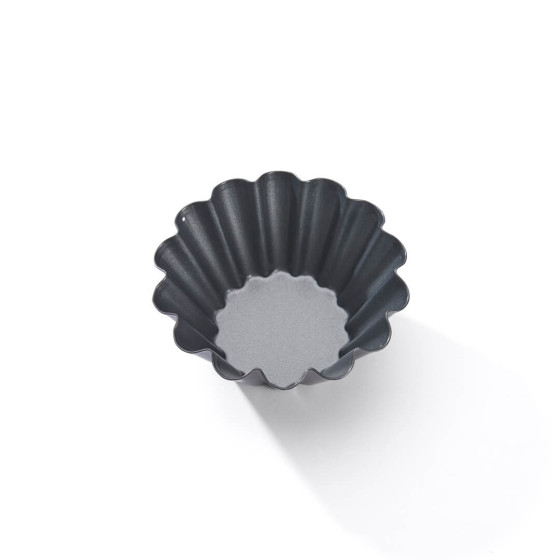 Set aus 4 antihaftbeschichteten Briochette‑Backformen aus Stahl Ø10×4,5 cm