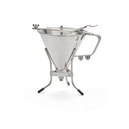 Stainless steel piston funnel KWIK PRO 1,5L with stand