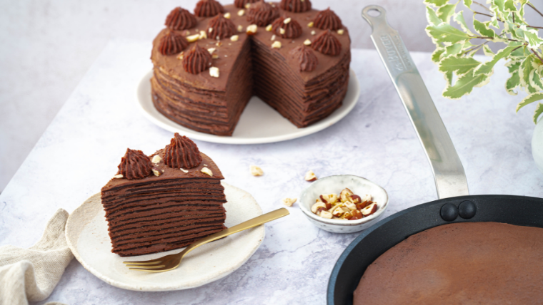 Chocolate pancake cake