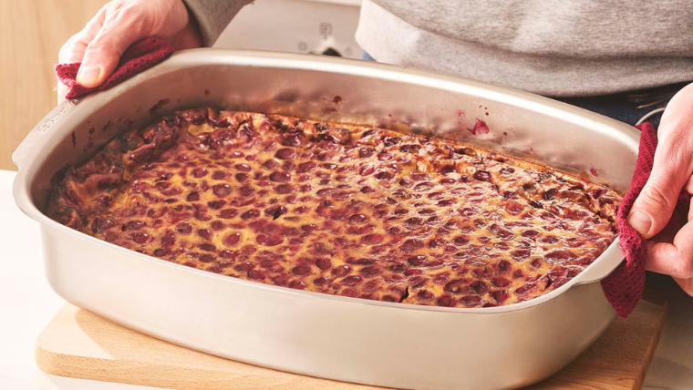 Revisited Cherry Clafoutis: Almond, Honey, and Orange Blossom version